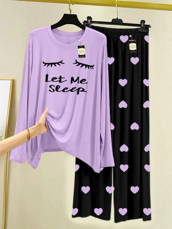 New purple printed nightwear for women