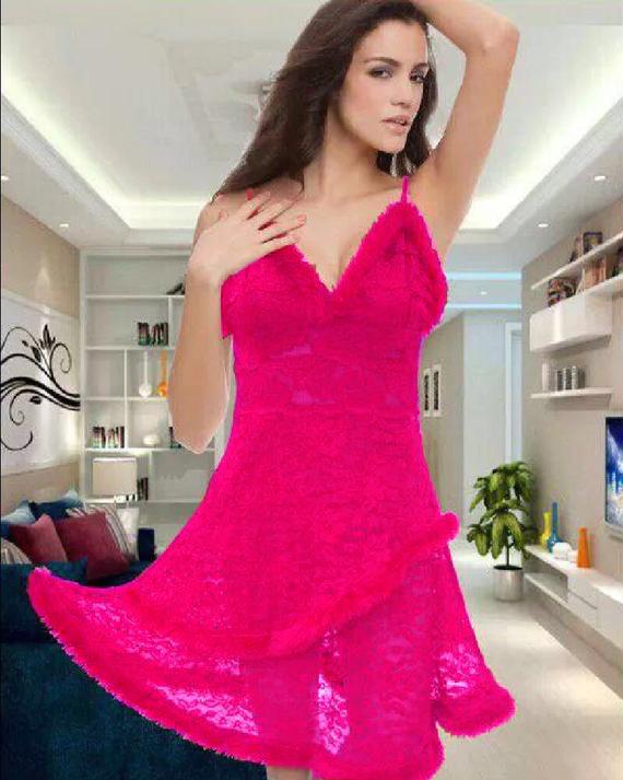 Hot 18 Girls Japanese Girl Sexy Lace Womem's Dress Evening Night Dress