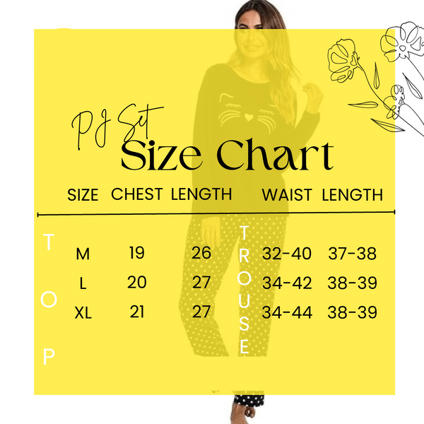 Brown with Black Heart Butterfly Printed PJ Set For Her