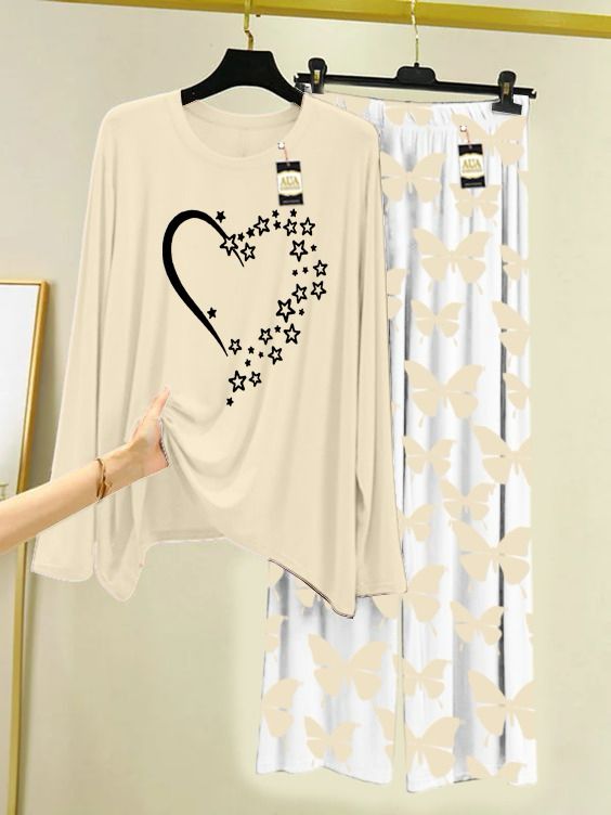 women printed night wear set