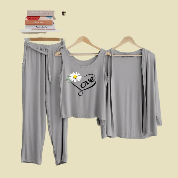 3 PCS FOR WOMEN NIGHT SUIT