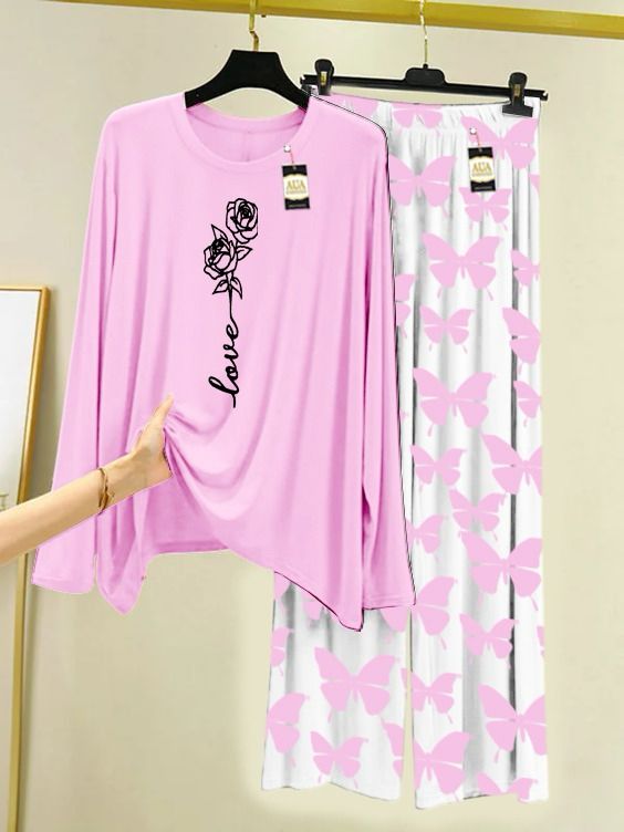 Love rose design new pink women nightwear