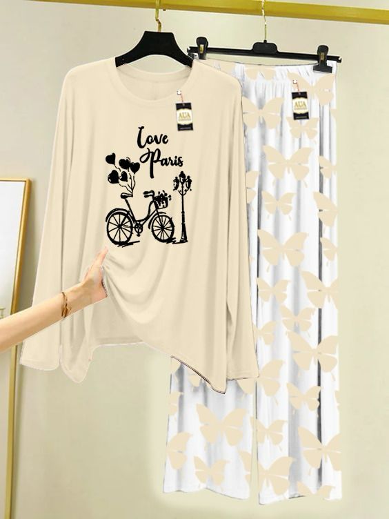 Love cycle printed women nightwear