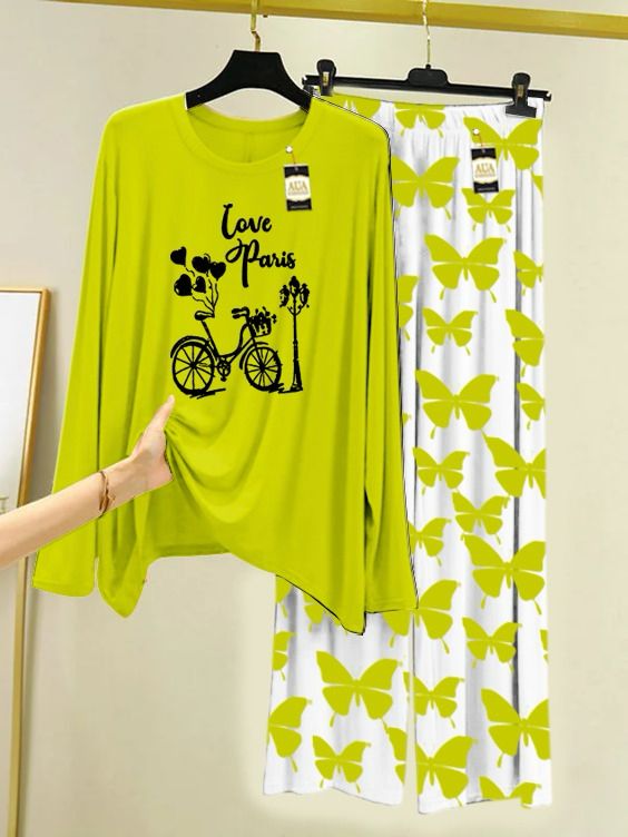 Love green cycle new printed nightwear for women