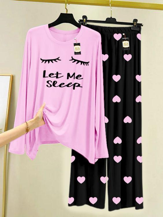 New babypink printed nightwear for women