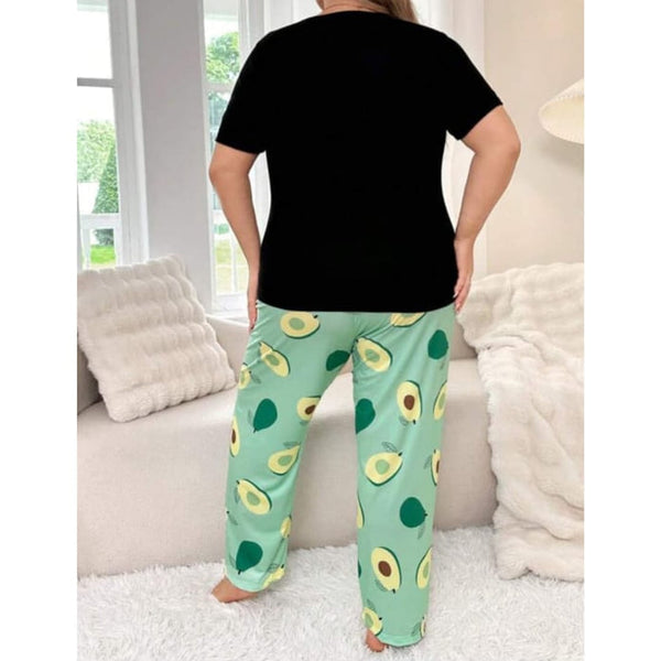 Black Avocado Printed PJ Set