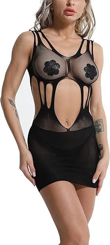 Fishing net Lingerie for Women Sexy Lace Babydoll Bodysuit Lingerie for Women